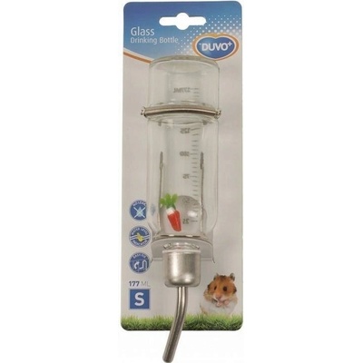 DUVO + Skleněná napáječka pro drobné hlodavce M 355 ml