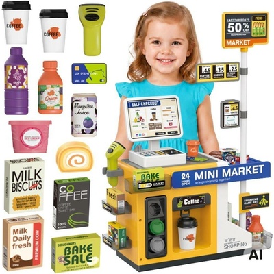 Woopie mini market interaktivní samoobslužná pokladna se skenerem