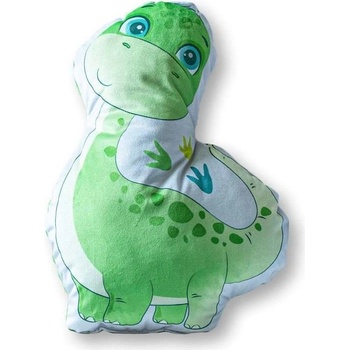 Detexpol Tvarovaný mikroplyšový vankúš Dino Polyester 34x24