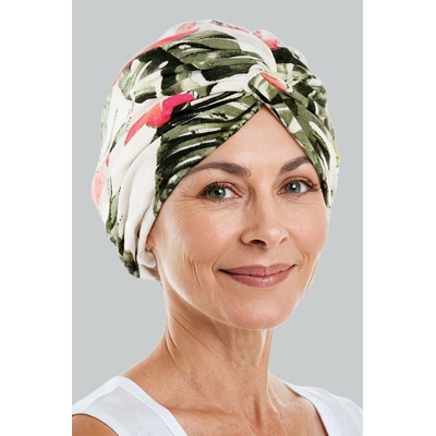 Aradesa dámský turban Floral bílý