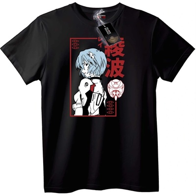 NOONEBRAND Тениска Ayanami Evangelion аниме - 2XL, White
