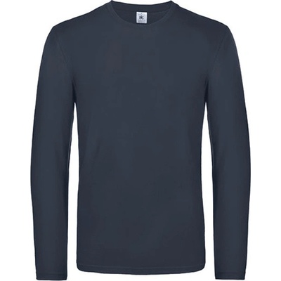 B&C pánske tričko s dlhým rukávom TU07T navy