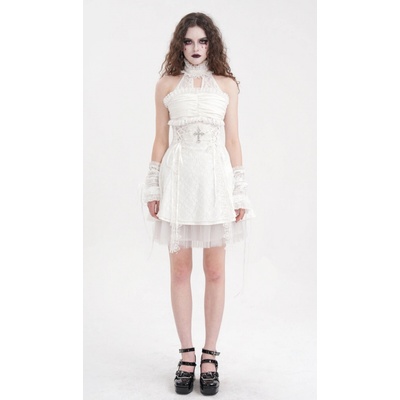 Devil Fashion šaty White Gothic Sexy Cut Out