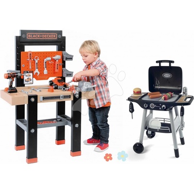 Smoby pracovní dílna Black+Decker a kuchyňka Barbecue Grill