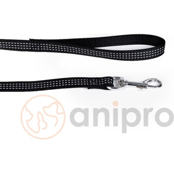 Miazoo Миазоо - Повод за кучета със светлоотразителни нишки, 15мм/120см черен