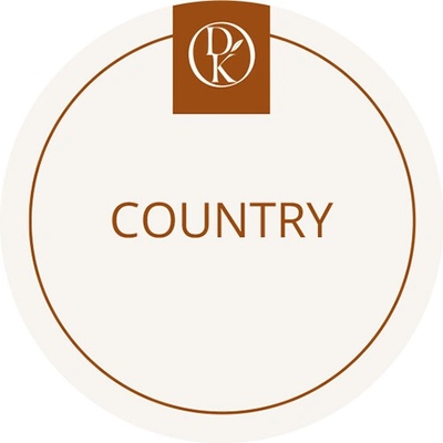 Davídkovo koření Etiketa Country béžová průměr 4,5 cm 1 ks