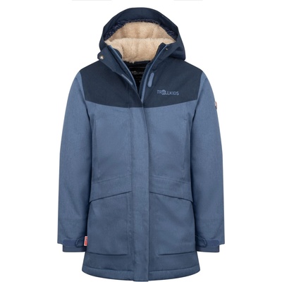 Trollkids Детско палто Trollkids Girl's Oslo Coat Pro Coat - Navy / Lotus Blue / Frosty Mint - размер 110 (EU) (703-3999-0214)