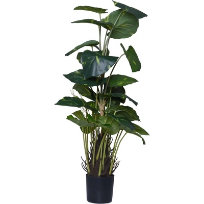 Umelý brečtan v kvetináči POTHOS, plast, výška 85 cm, zelený