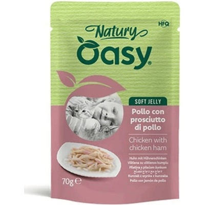 Oasy Natury Soft Jelly kuře a kuřecí šunka 70 g