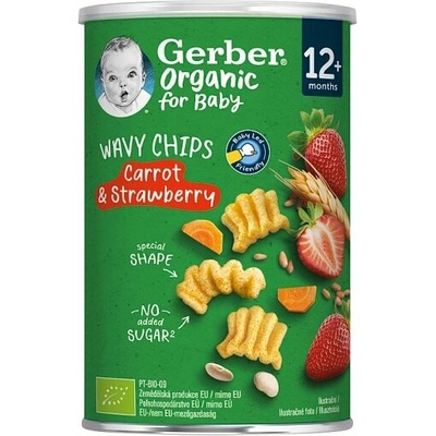 GERBER Wavy chips mrkev a jahoda 35 g
