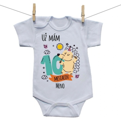 Boodyy Body s krátkym rukávom Už mám 10 mesiacov so zvieratkom