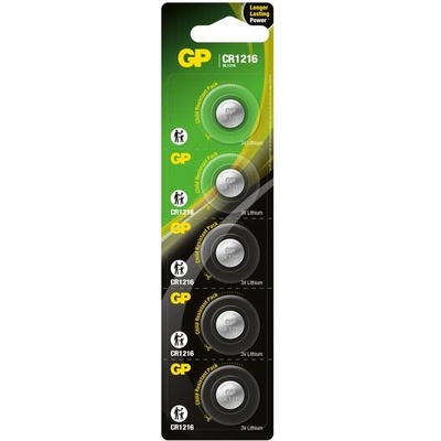 GP Batteries Литиева бутонна батерия gp cr-1216, 3v, 5 бр. в блистер, цена за 1 бр (gp-bl-cr1216-7u5)
