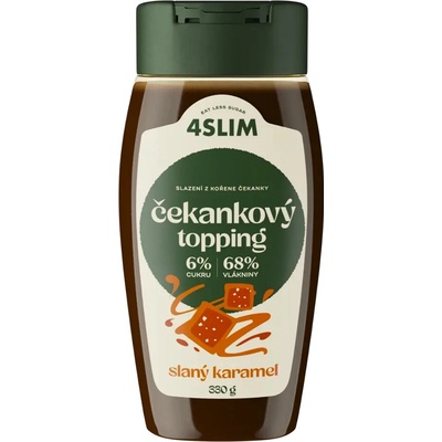4Slim Čekankový topping s příchutí slaného karamelu 330 g