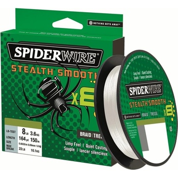 Spiderwire Šnúra Stealth Smooth 8 Priehľadná 150m 0,09mm 7,5kg