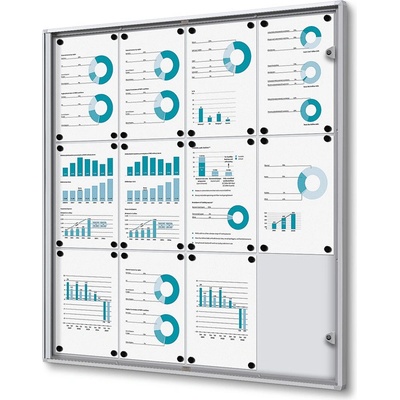 Jansen Display Interiérová vitrína Economy 12 x A4 931 x 963 mm