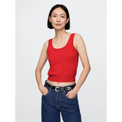 GAP Úpletové crop tílko CashSoft Červená