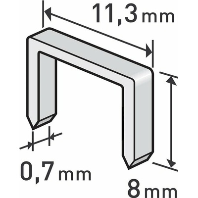 EXTOL PREMIUM Spony, balení 1000ks, 8mm, 11,3x0,52x0,70mm, 8852502