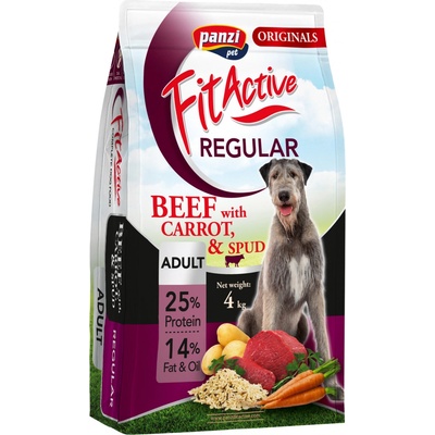 FitActive Originals Regular Adult hovězí a mrkev 4 kg