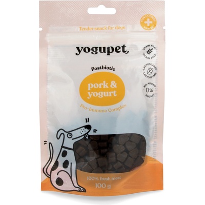 yogupet Супер вкусни лакомства за кучета със свинско и йогурт, без зърно и без глутен Yogupet 100gr - 9 от 10 кучета се влюбват в тях