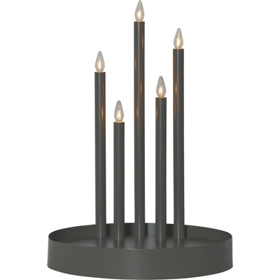 Vianočné LED svietnik výška 46 cm Star Trading Deco - šedý
