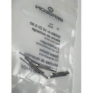 Bergeon 10 броя резервни стоманени остриета Bergeon 30080-A-10 DI 0.80