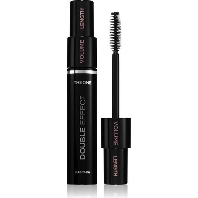 Oriflame The One Double Effect riasenka pre predĺženie natočenie a objem s kefkou 2 v 1 Black 8 ml