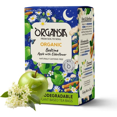ORGANSIA Bed time apple elderflower ovocno-bylinný čaj BIO 18 sáčkov