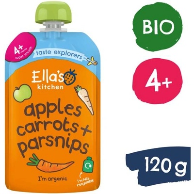 Ella's Kitchen BIO Морков, ябълка и пащърнак (120 g)