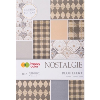 Paper Design Papíry A4, 10 listů NOSTALGIE 5 jednobarevných pa