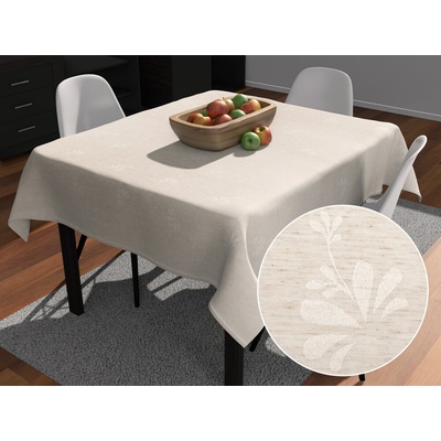 Biante Teflónový štvorcový obrus TF-076 Kvetinový ornament na režnom 120x120 cm