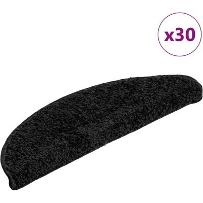 vidaXL Изтривалки за стълби, 30 бр. , 56x17x3 см, черни, полукръгли (B.V.)