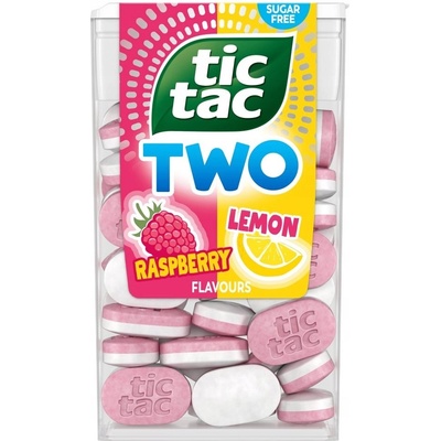 Tic Tac Two dražé s malinovou a citronovou příchutí 38,5 g