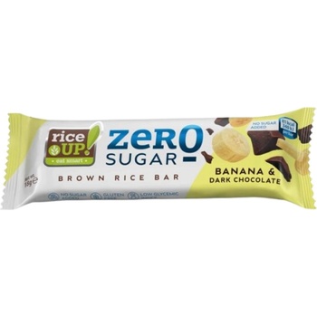 Image 1 of RiceUP! Brown Rice Bar Zero Sugar [18 грама] Тъмен шоколад с банан