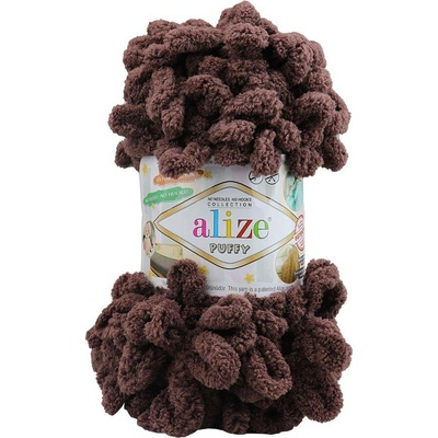 Alize příze Puffy 534 nugátově hnědá