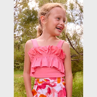 MAYORAL Топ волани в розов цвят за мини момиче Mayoral
