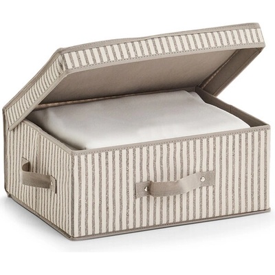 Zeller Present Pevný úložný box na oblečenie, na textil, pod posteľ, prúžok, 38 x 29 x 16 cm