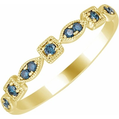 Eppi Zlatý eternity prsteň s modrými diamantmi Octave R35840