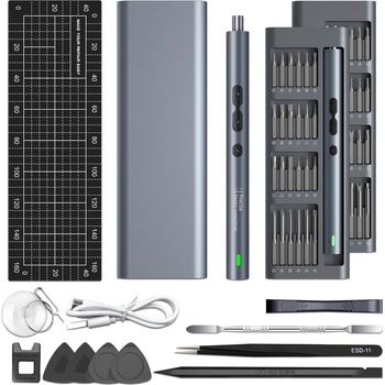 UF Tools Uf-tools електрическа акумулаторна отвертка 62в1 с калъф, сребриста, usb-c (no-882038)