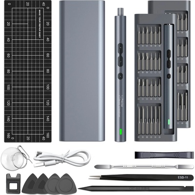 UF Tools Uf-tools електрическа акумулаторна отвертка 62в1 с калъф, сребриста, usb-c (no-882038)