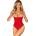 Obsessive Ingridia Crotchless Teddy Red XS/S