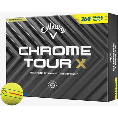 Callaway Chrome Tour X Triple Track 360 žluté 12 ks