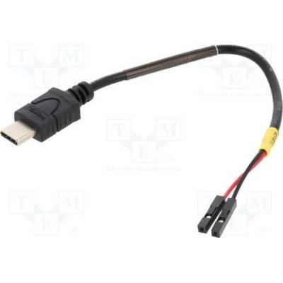 Delock 85394 USB C vidlice kolíkový konektor 1pin x2; 0,1m černý