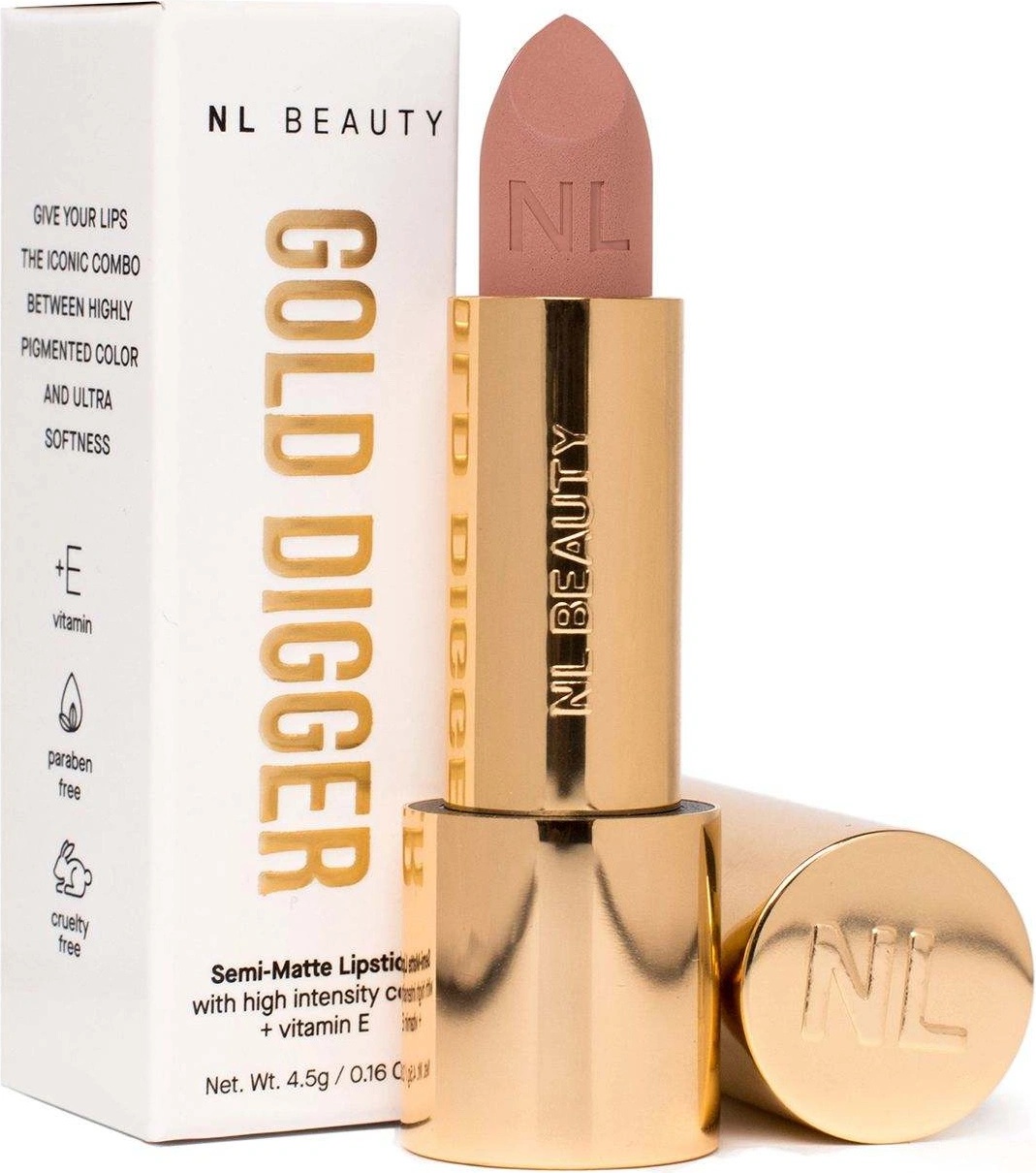 NL Beauty 06 - DREAM BIG, Semi Matte Velvet Червило, GOLD DIGGER Червило стик 3, 5gr