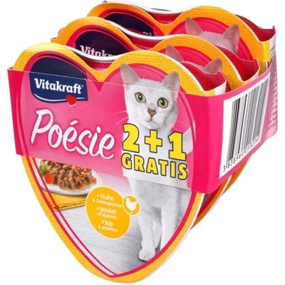 Vitakraft Poesie пастет пилешко с градински зеленчуци промокомплект 3 бр