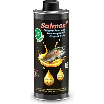 JK ANIMALS Nature Premium Norweigen Salmon Oil lososový olej 250 ml