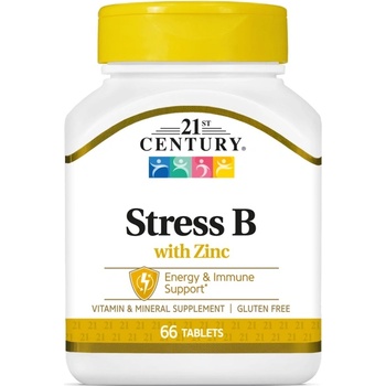 21st Century Stress B with Zinc, 66 таблетки, 21st Century (9213)