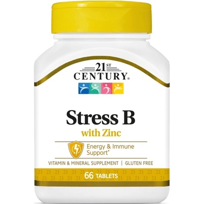21st Century Stress B with Zinc, 66 таблетки, 21st Century (9213)