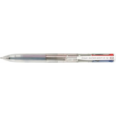 Pilot Химикалка, 0, 27 мм, с бутон, полупрозрачна, PILOT "Super Grip G", четири цвята BPKGG-35M-NC (BPKGG-35M-NC)