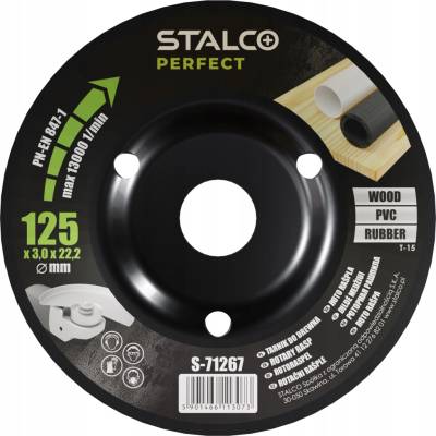 Stalco Kotúč brúsny skosený 125 x 22, 23 mm S-71267
