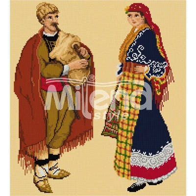 Milena Style Родопска носия - гоблен със схема конци Ariadna 1: 1
